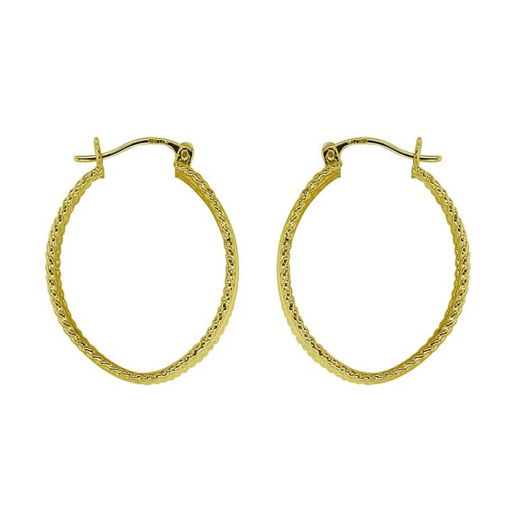 Multiple Twisted Hoop Earrings 14K Yellow Gold - Picture 3 of 4